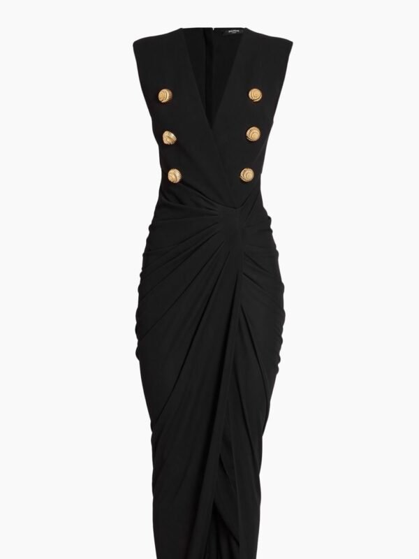 Vestido Negro Botones - Image 2